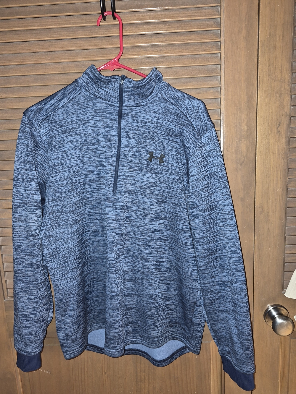Under Armour Blue Heathered Quarter-Zip Pullover